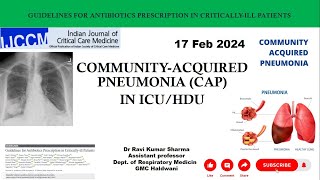 GUIDELINES FOR ANTIBIOTICS PRESCRIPTION IN CRITICALLY ILL PATIENTSIJCCM17022024 QuickTakes [upl. by Kerwon451]