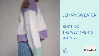 Knitting the shoulders Jenny sweater part 2 Tutorial [upl. by Rosenberger]