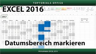 Datumsbereich im Kalender markieren  Download Excel [upl. by Barclay754]