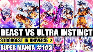 BEAST GOHAN VS ULTRA INSTINCT GOKU Father Son Rematch Dragon Ball Super Manga Chapter 102 Review [upl. by Aninnaig]