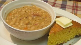 Homemade Bean Soup  Northern Beans with Ham Hocks  Bean Soup Recipe [upl. by Mehcanem]