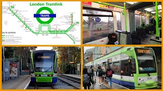 London Tramlink Full Journey  Wimbledon to Elmers End via Croydon [upl. by Ishii]