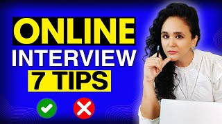 7 Must Tips To Crack Job Interviews  How To Impress In An Online Interview  Coach Vandana Dubey [upl. by Araz]