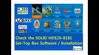 Check the SOLID HDS2X8181 SetTop Box Software and Installation [upl. by Leesen]