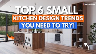 Top 6 Small Kitchen Interior Design Ideas 2024  Home Decor Tips And Trends  Wall Curtains [upl. by Alyac605]