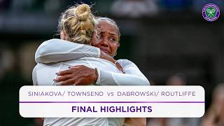 Thrilling final action  Siniakova Townsend vs Dabrowski Routliffe  Final Highlights  Wimbledon [upl. by Hafeenah]