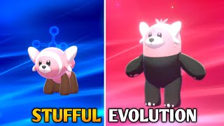 Stufful Evolution In Pokemon Sword amp Shield  Galar Pokedex [upl. by Millur]