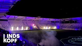 FC Erzgebirge Aue Lasershow zur Geschichte des Erzgebirgsstadions [upl. by Hada299]