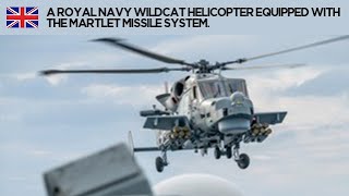 A Royal Navy Wildcat helicopter equipped with the Martlet missile system [upl. by Siletotsira]