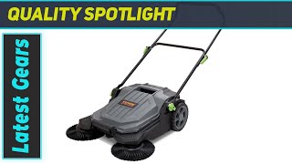 VEVOR WalkBehind Hand Push Floor Sweeper Sweep Smarter Not Harder [upl. by Sharyl]