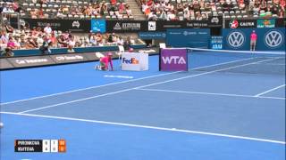 Tsvetana PIRONKOVA BUL vs Petra KVITOVA CZE SEMI FINAL HIGHLIGHTS Apia International Sydney 2014 [upl. by Marcia643]