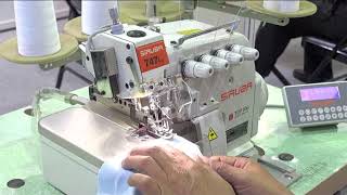 SiRUBA 747L with HOHSING 3 Sensors Industrial Sewing Machine [upl. by Atcele]