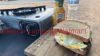 Stealth Camping  Walmart cooking [upl. by Prentice]