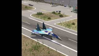 so amazed action SU27 fighter takes off from a narrow airport [upl. by Naivatco620]