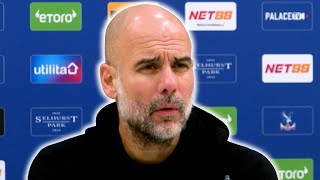 Pep Guardiola embargoed postmatch press conference  Crystal Palace 22 Manchester City [upl. by Keung]