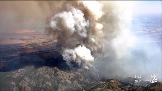 Wildfire burning in Larimer County stands at 0 percent containment [upl. by Linskey818]