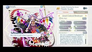 Touhou Lost Word Flandre E1 Voicelines JewelColored Destroyer [upl. by Itoc837]