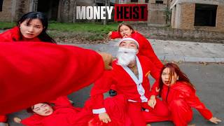 MONEY HEIST PARKOUR vs SANTA CLAUS  30Minutes Christmas Parkour POV [upl. by Strawn]