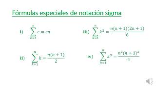 CI12 Fórmulas y propiedades de notación sigma [upl. by Atinele]