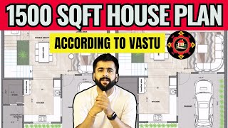 1500 Sqft House Plan Acording Vastu  Luxury Duplex house Plan With water Body And Garden [upl. by Pallas]