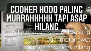 TERMURAH💲‼️COOKER HOOD RINNAI 126 B REVIEW ALAT SIRKULASIVENTILATOR amp RECYCLEPENGHISAP ASAPPART 1 [upl. by Nommad]