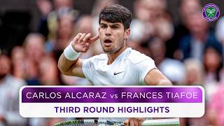 Breathtaking five set thriller  Carlos Alcaraz vs Frances Tiafoe  Highlights  Wimbledon 2024 [upl. by Ecadnac945]