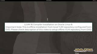 How to install Clang LLVM 16 from DVD and how to compile and run CC on Oracle Linux 8 [upl. by Lessirg]