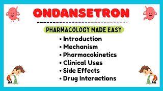 Antiemetics pharmacology Ondansetron pharmacology Zofran pharmacology Pharmacology Made easy [upl. by Niwrud]