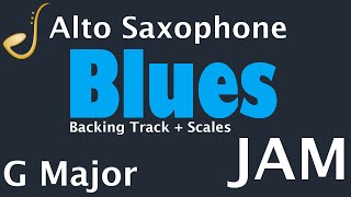 Alto Saxophone Blues Jam in G Major  Backing Track  Improvisation [upl. by Mihcaoj727]