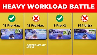 iPhone 16 Pro Max vs 15 Pro Max vs 9 Pro XL vs S24 Ultra  Heavy Workload Test [upl. by Petite]