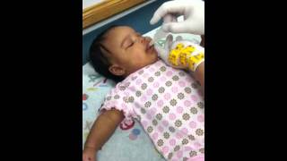 Brianna gets her 2 month shots [upl. by Ybloc]