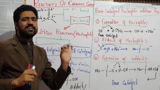 Reactivity of carbonyl group  General reaction of base catalysed nucleophilic addition reaction [upl. by Loris821]