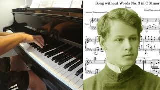 Alexeï Stanchinsky  Songs without Words n°3  Piano [upl. by Ossy]