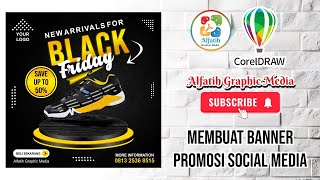 Belajar CorelDraw  Membuat Banner Promosi Sepatu Untuk Social Media [upl. by Itsa]