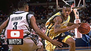 Allen Iverson Vs Stephon Marbury NIT Duel Highlights Hoyas Vs Yellow Jackets 112295  Crazy [upl. by Teferi]