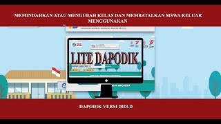 APLIKASI LITE DAPODIK VERSI 2023D  MEMINDAHKAN SISWA SALAH ROMBEL ATAU KELAS DI DAPODIK 2023D [upl. by Asilim]