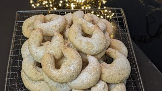 Vanillekipferl Kekse ohne Ei Weihnachtsbäckerei Weihnachten Cookies Rezept für ca 50 Keksexmas [upl. by Lena]