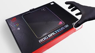 ASUS ROG BALTEUS QI Gaming Mouse Pad  UNBOXING ASMR  NO TALKING [upl. by Zelig]