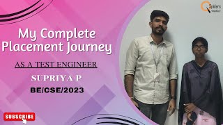 QSpiders Student Placement Journey as Test Engineer at Velachery Chennai [upl. by Abbi]