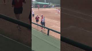 This hit won UnionvilleSebewaing the 2024 Division 4 softball state championship [upl. by Yortal]