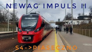 🚄S4 SKM jedzie do Piaseczna  Przejazd Stacje Wwa Gdańska  Piaseczno  Newag Impuls II [upl. by Aihsal]