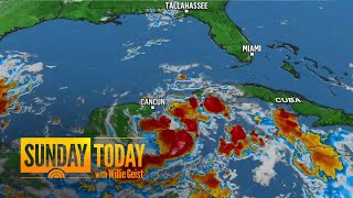 Tropical storm system expected to hit Florida as Category 1 hurricane [upl. by Bywoods]