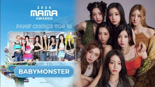 BABYMONSTER wins FANS CHOICE on MAMA from MONSTIEZ and promotion for DRIP in JAPAN [upl. by Bradlee830]