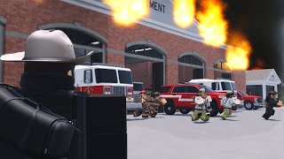 Criminals light FIRE DEPARTMENT ON FIRE emergency response liberty county [upl. by Aitsirhc]