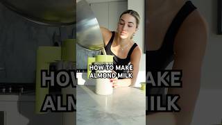 How to make almond milk Full recipe on dinneratalliscom veganrecipes nondairy almondmilk food [upl. by Ballman824]