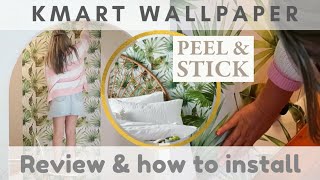 KMART Wallpaper Self Adhesive Review How To Install Peel amp Stick Budget Makeover [upl. by Marentic]