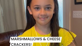 BEST SNACK RECIPE Marshmallows and cheese crackers snacks recipe clairescuisine clairescontent [upl. by Odrawde]