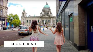 Northern Ireland Belfast City Centre Walking Tour 4k [upl. by Nivlam]