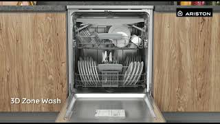 Ariston Dishwasher 9 Programs Stainless Steel LFC 3C33 WF X [upl. by Nosnek781]