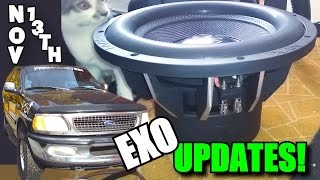 EXO Audio Updates Reconing NVX Subwoofers  DUAL 0 Gauge Toolmaker Input Adapters amp CRESCENDO Amps [upl. by Horn]